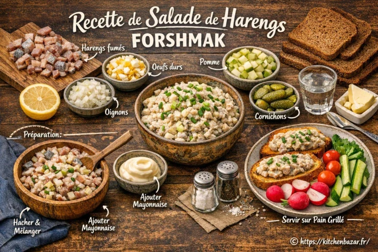 Recette de salade de harengs forshmak : comment la préparer facilement