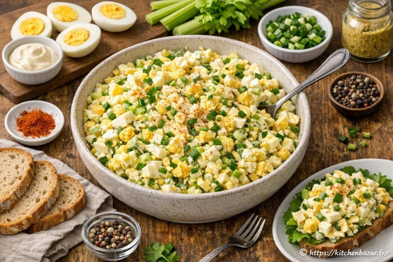 Recette salade d'œufs dur haché : comment la préparer facilement