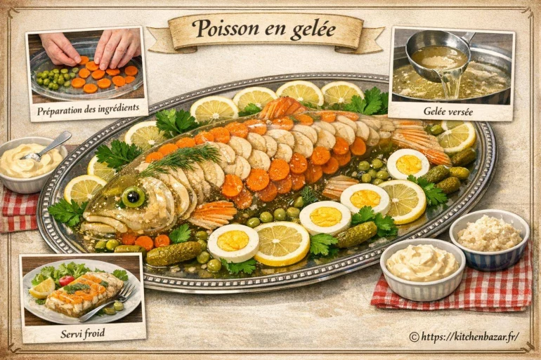 Poisson en gelée : la présentation traditionnelle expliquée pas à pas