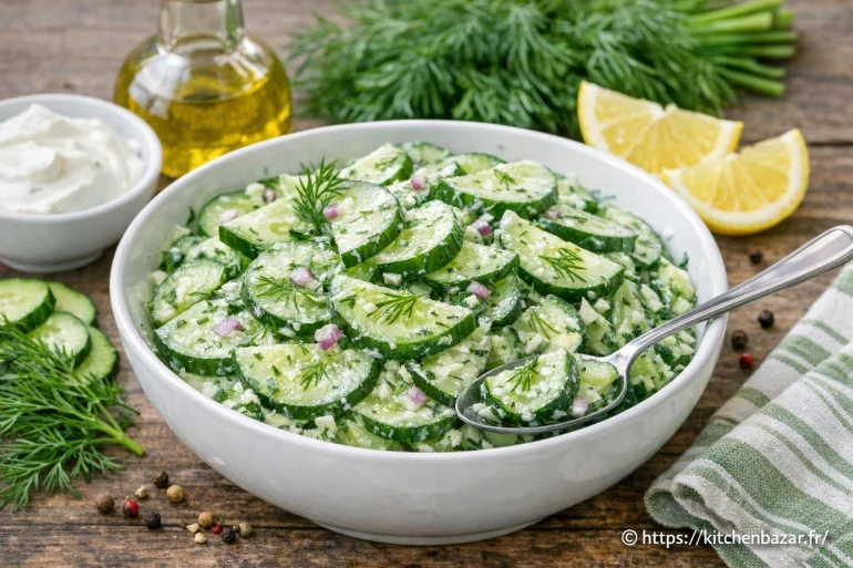 Salade de concombre à l’aneth : une recette fraîche et rapide à préparer