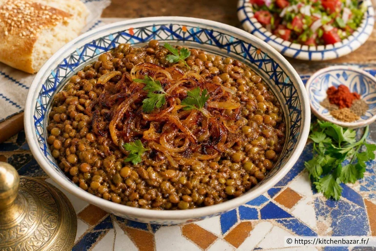 Lentilles aux oignons confits : recette juive algérienne