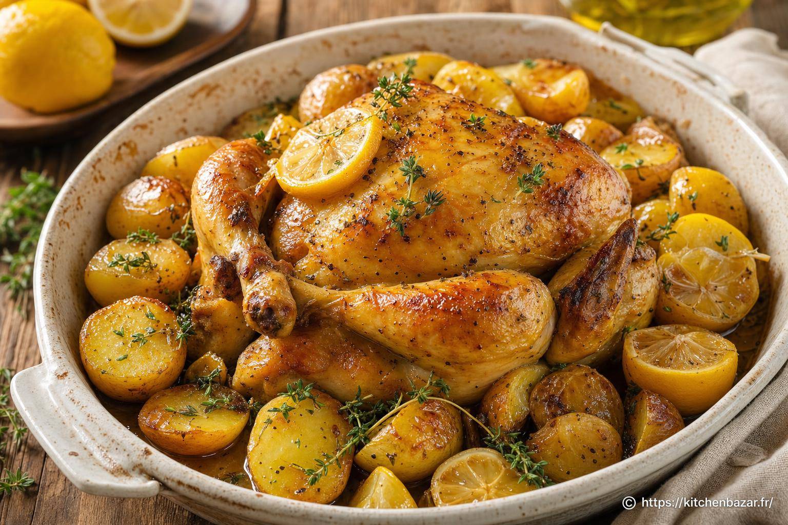Poulet au citron confit et pommes de terre : une recette savoureuse de la cuisine algérienne juive